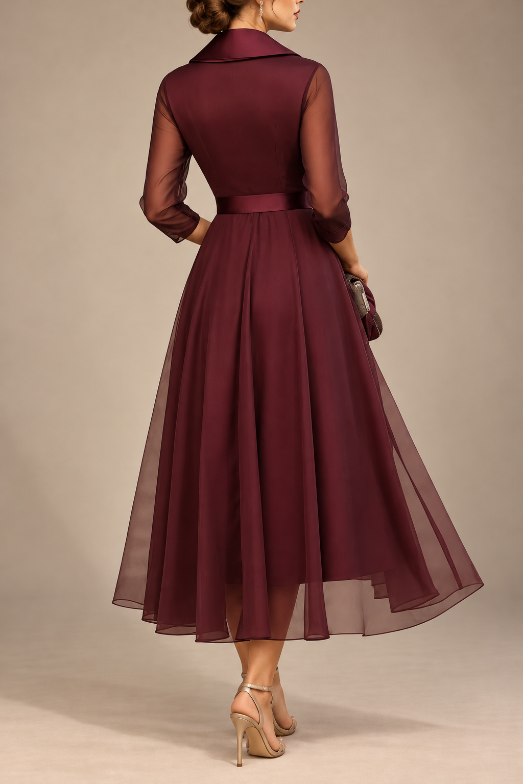 Obidos Sheer Sleeve Wrap Dress