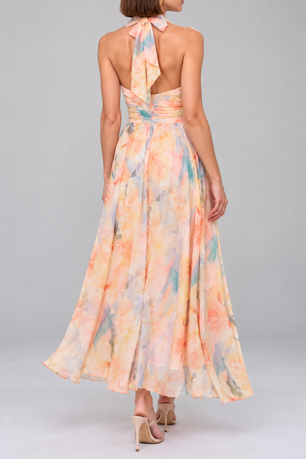 Merida Floral Halter Maxi Dress