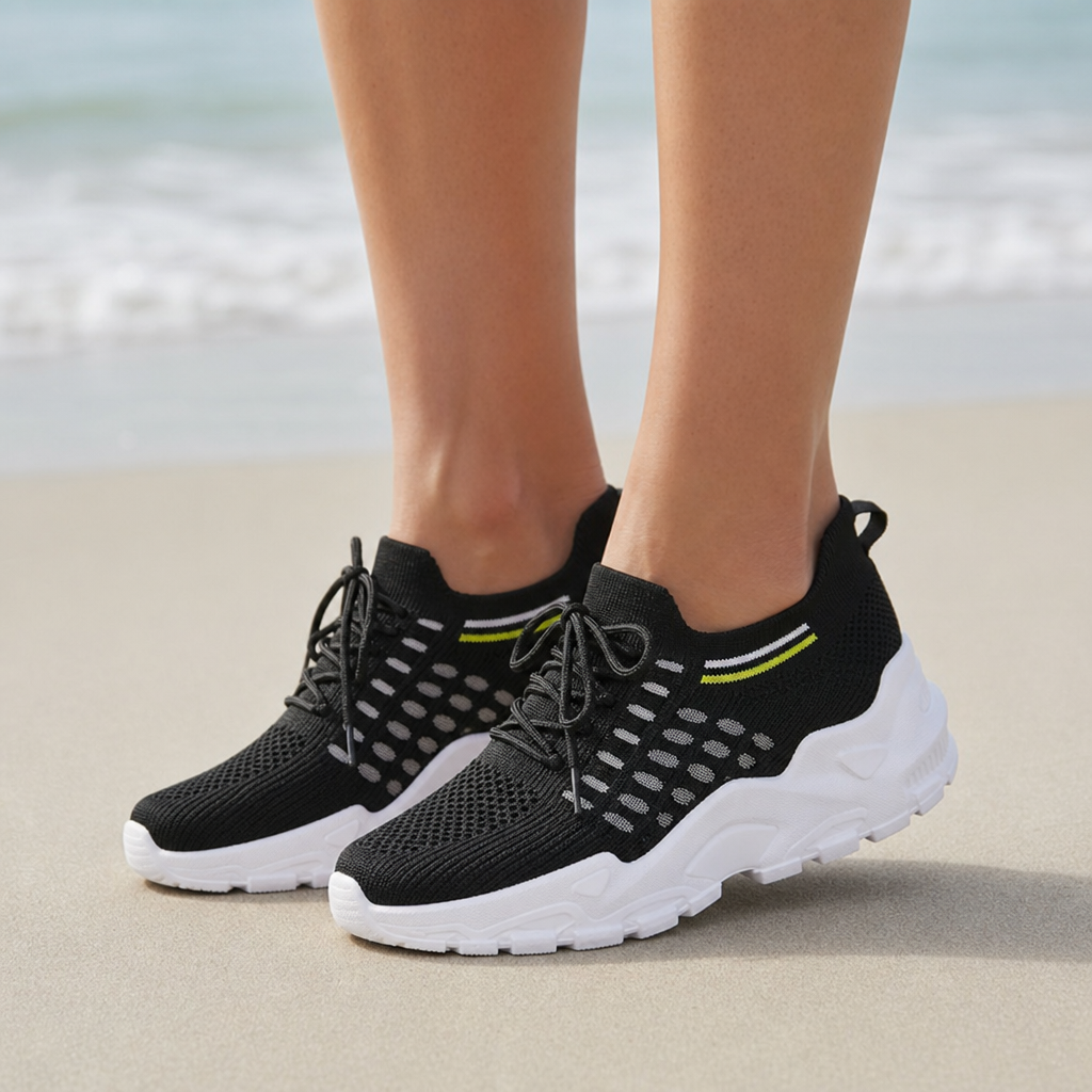 Alberobello Orthopedic Chunky Sneakers in Black