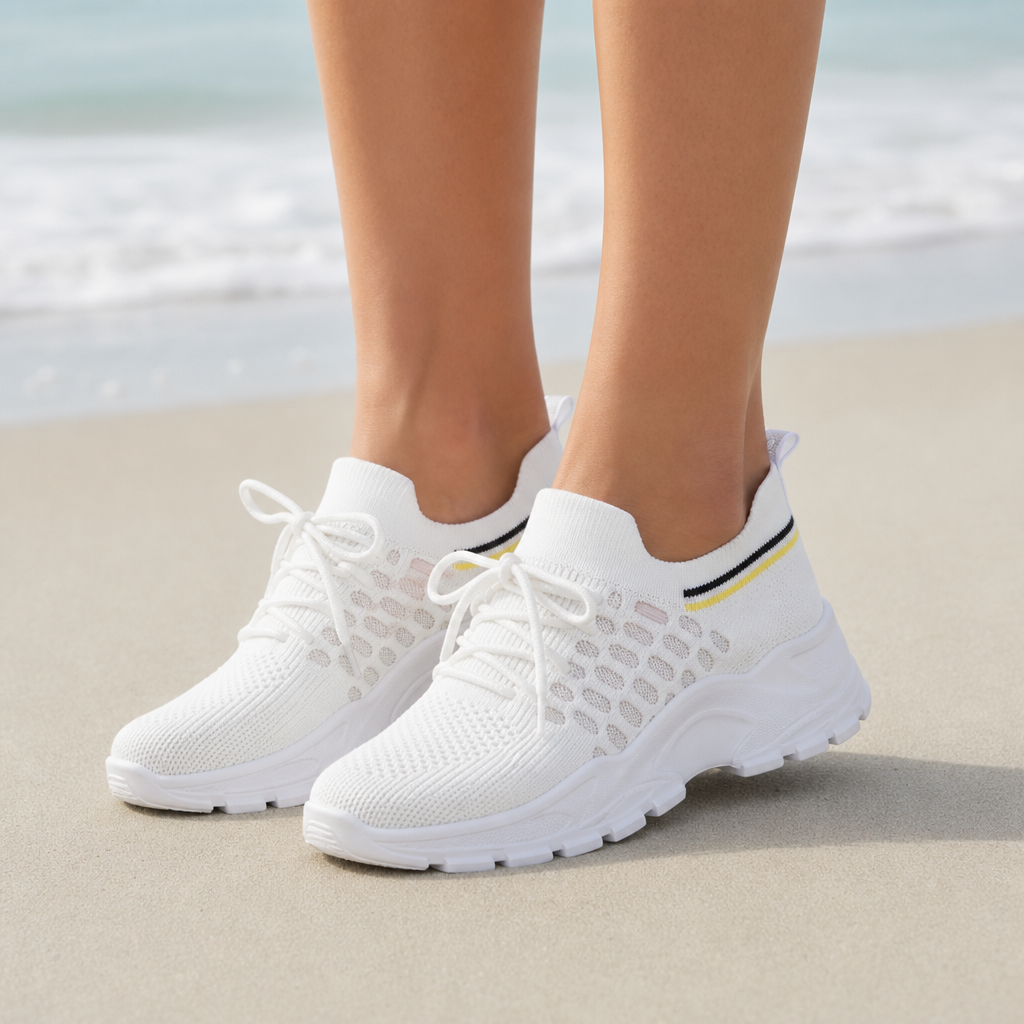 Alberobello Orthopedic Chunky Sneakers in White