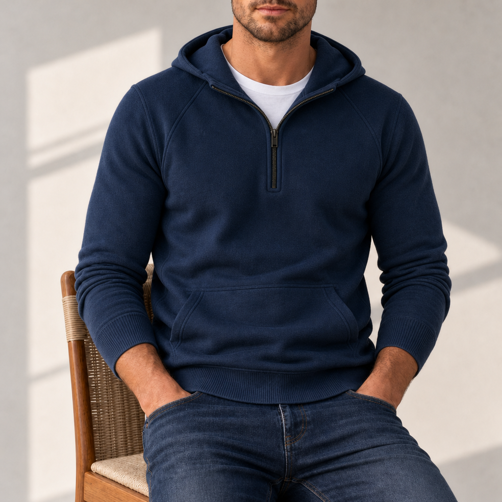 Albufeira Quarter-Zip Hoodie in Blue