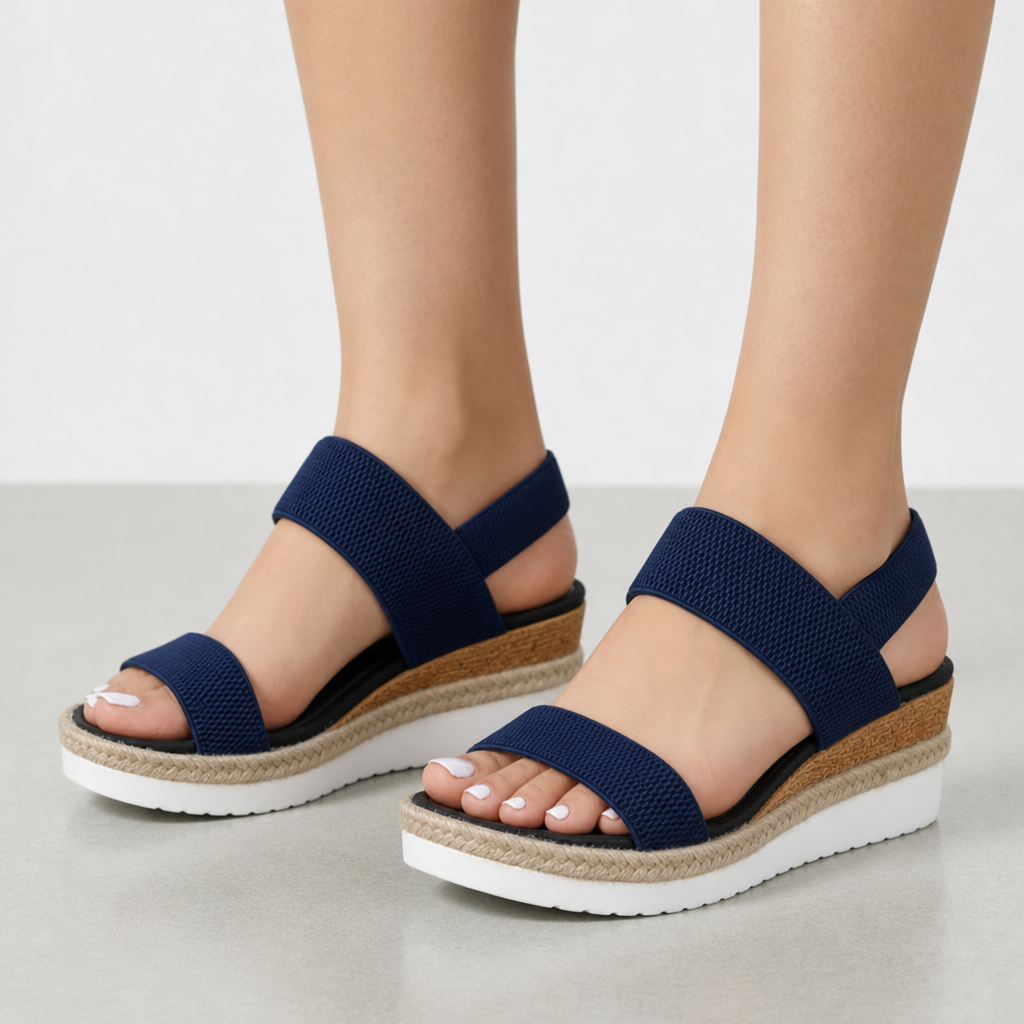 Chianti Orthopedic Wedge Sandals in Blue