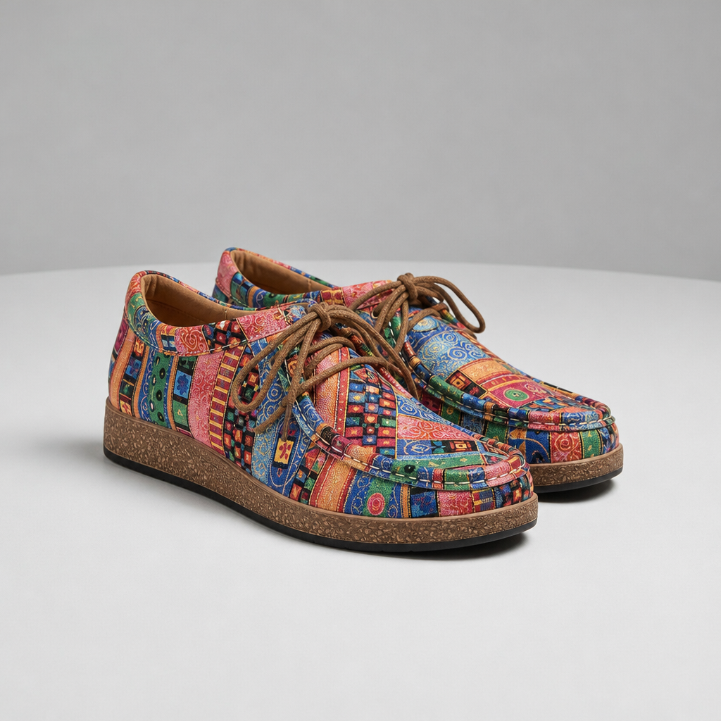 Ikaria Boho Print Orthopedic Sneakers in Multicolor