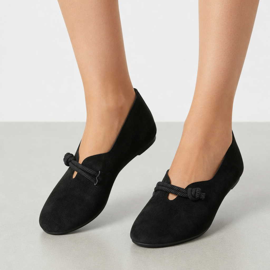 Ithaca Orthopedic Suede Loafers in Black