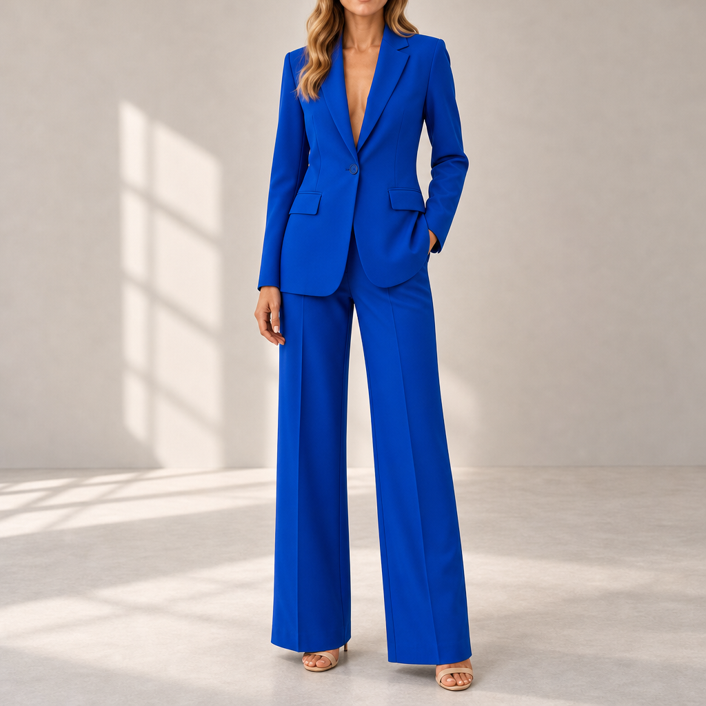 Mdina Tailored Blazer Trouser Set in Blue