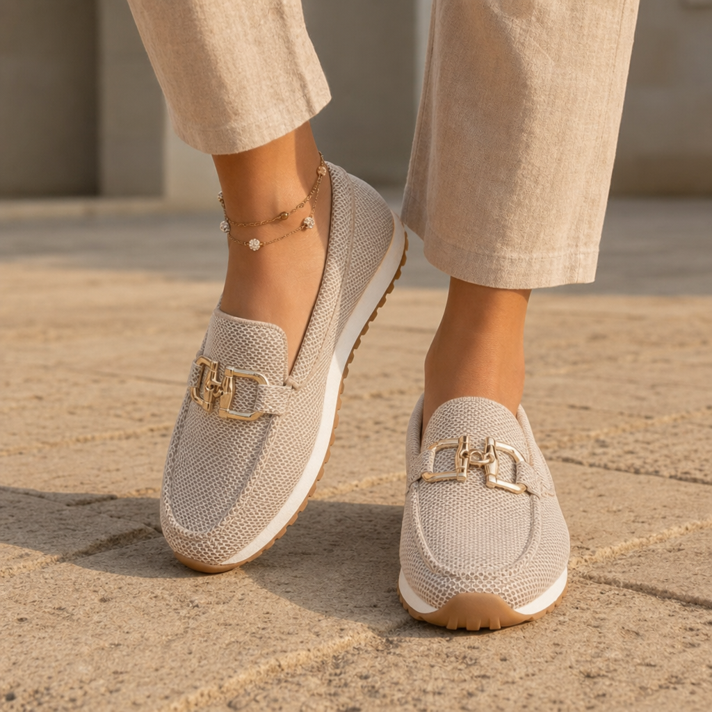 Mljet Orthopedic Bit Loafers in Beige