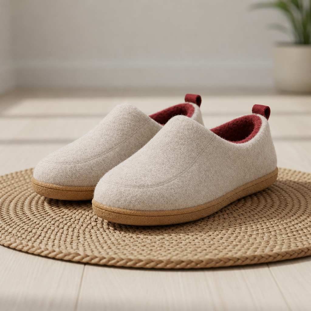 Naxos Fleece Lined Slippers in Beige