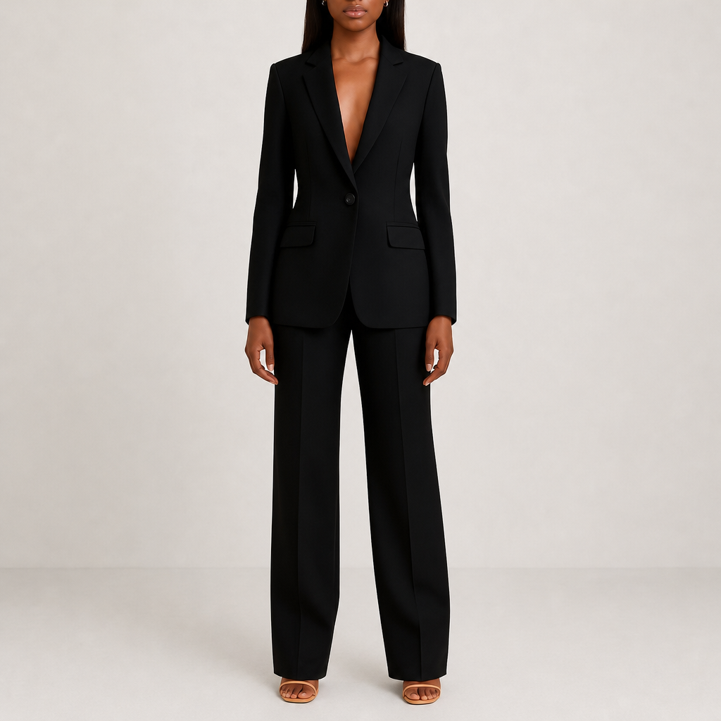 Pienza Tailored Formal Suit Set in Black