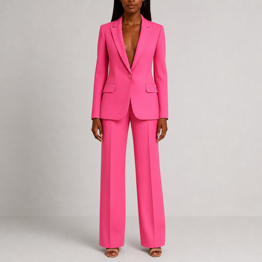 Pienza Tailored Formal Suit Set in Pink