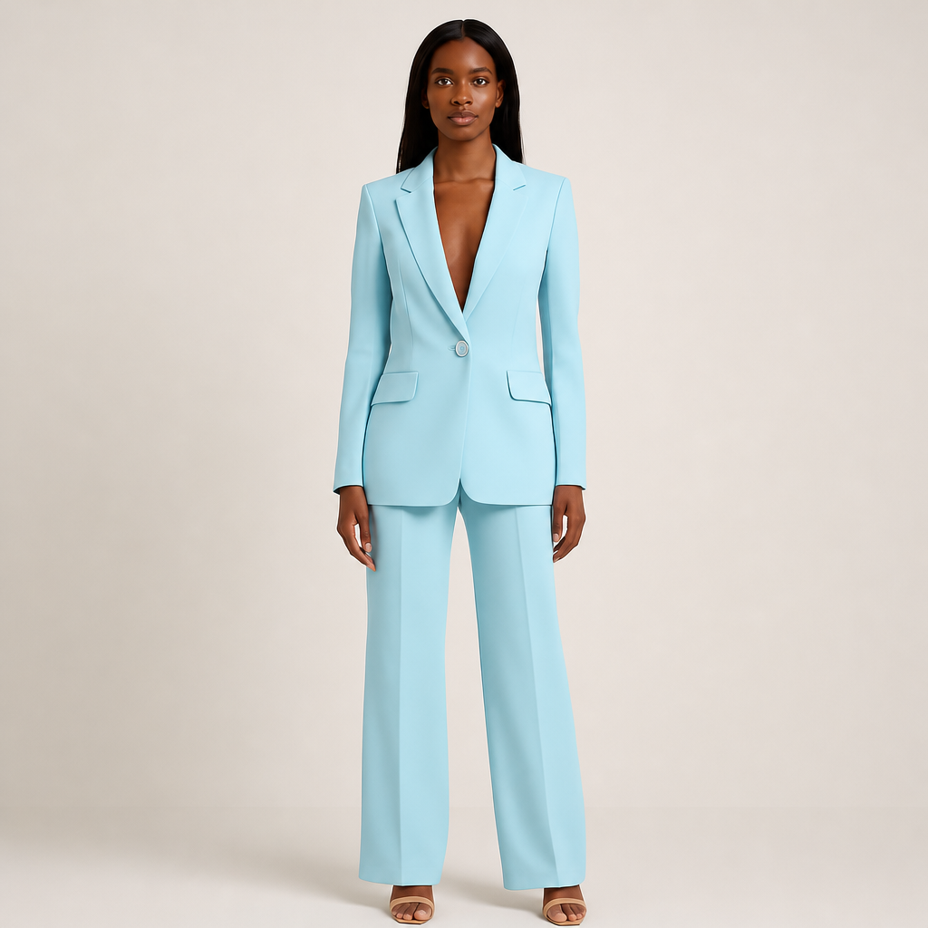 Pienza Tailored Formal Suit Set in Turquoise