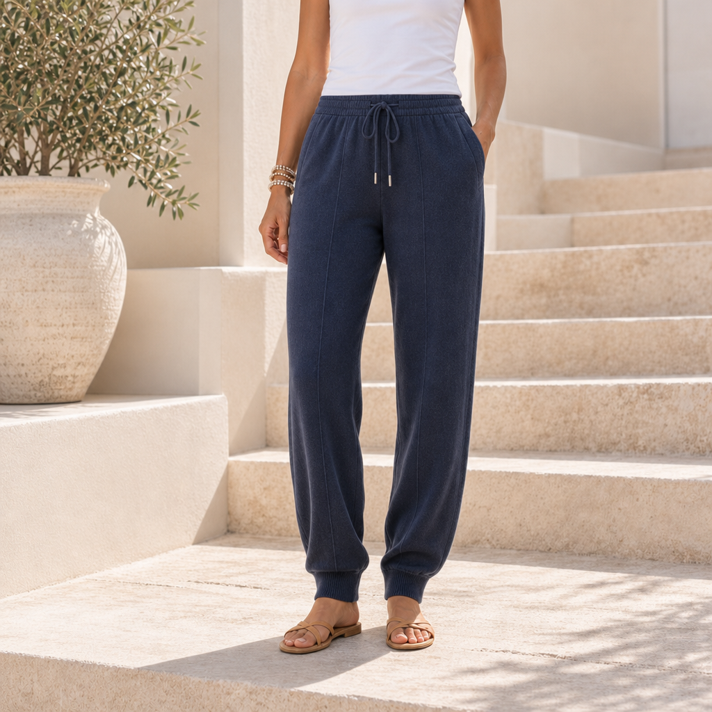 Piodao Cashmere Knit Joggers in Dark Blue