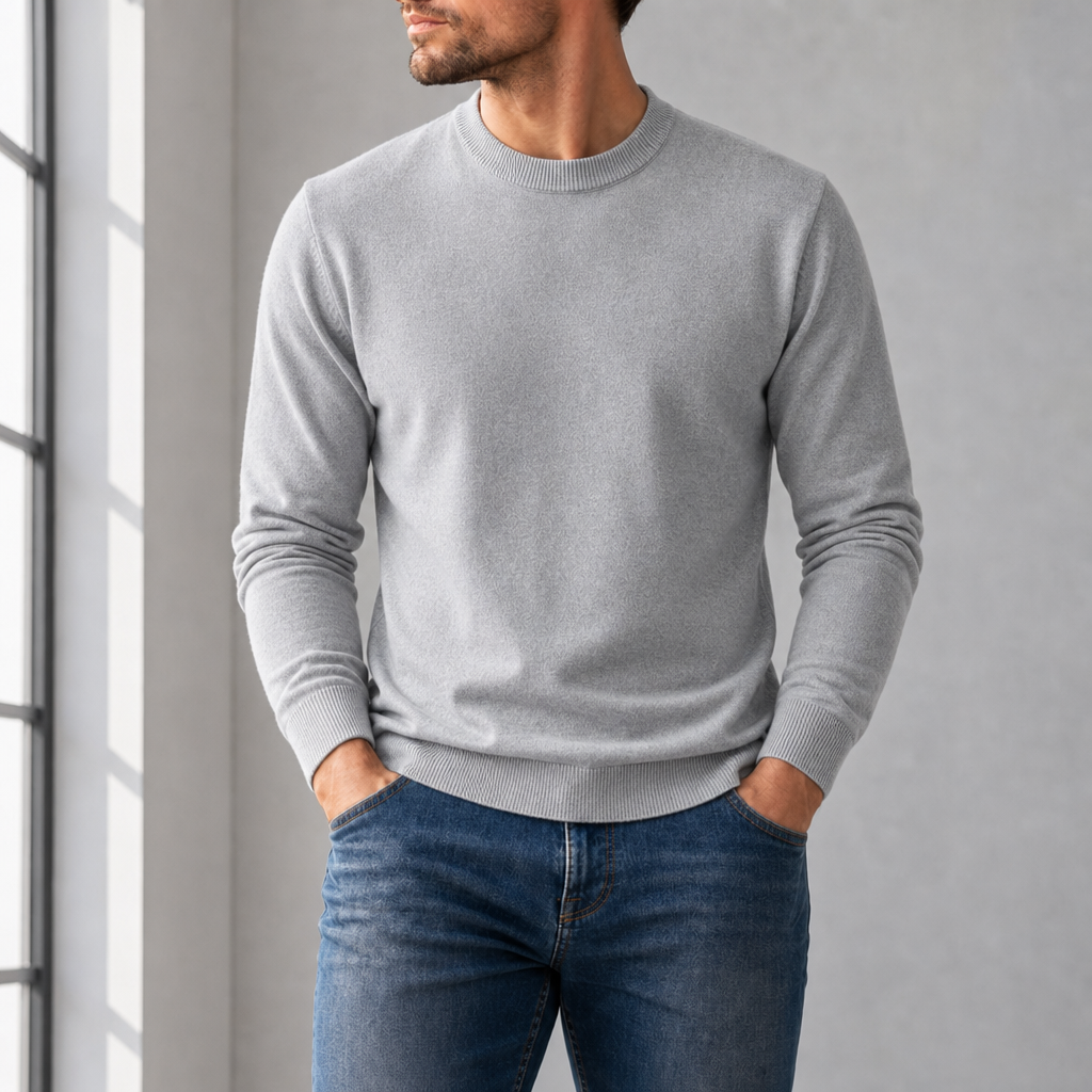 Polignano Cashmere Blend Sweater in Gray