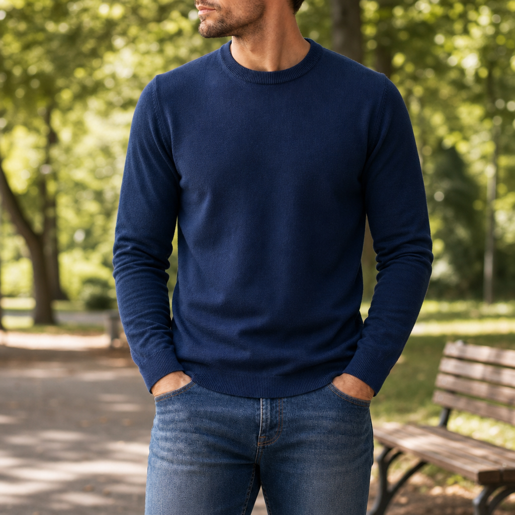 Polignano Cashmere Blend Sweater in Navy