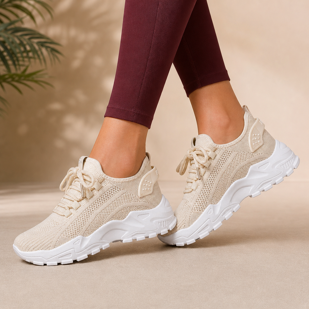 Portofino Orthopedic Mesh Sneakers in Khaki