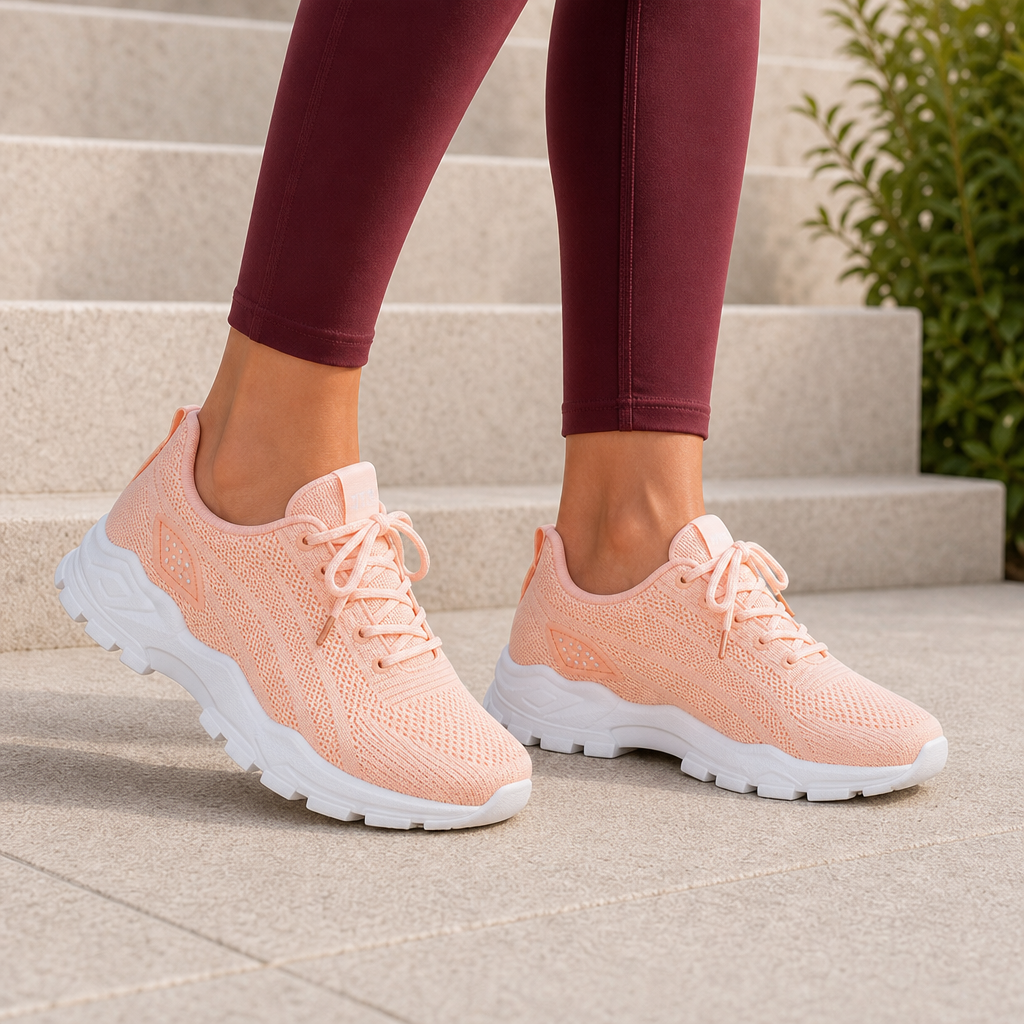 Portofino Orthopedic Mesh Sneakers in Peach