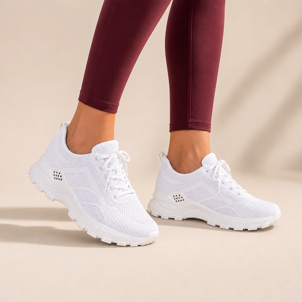Portofino Orthopedic Mesh Sneakers in White 2
