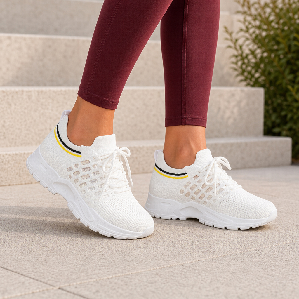 Portofino Orthopedic Mesh Sneakers in White