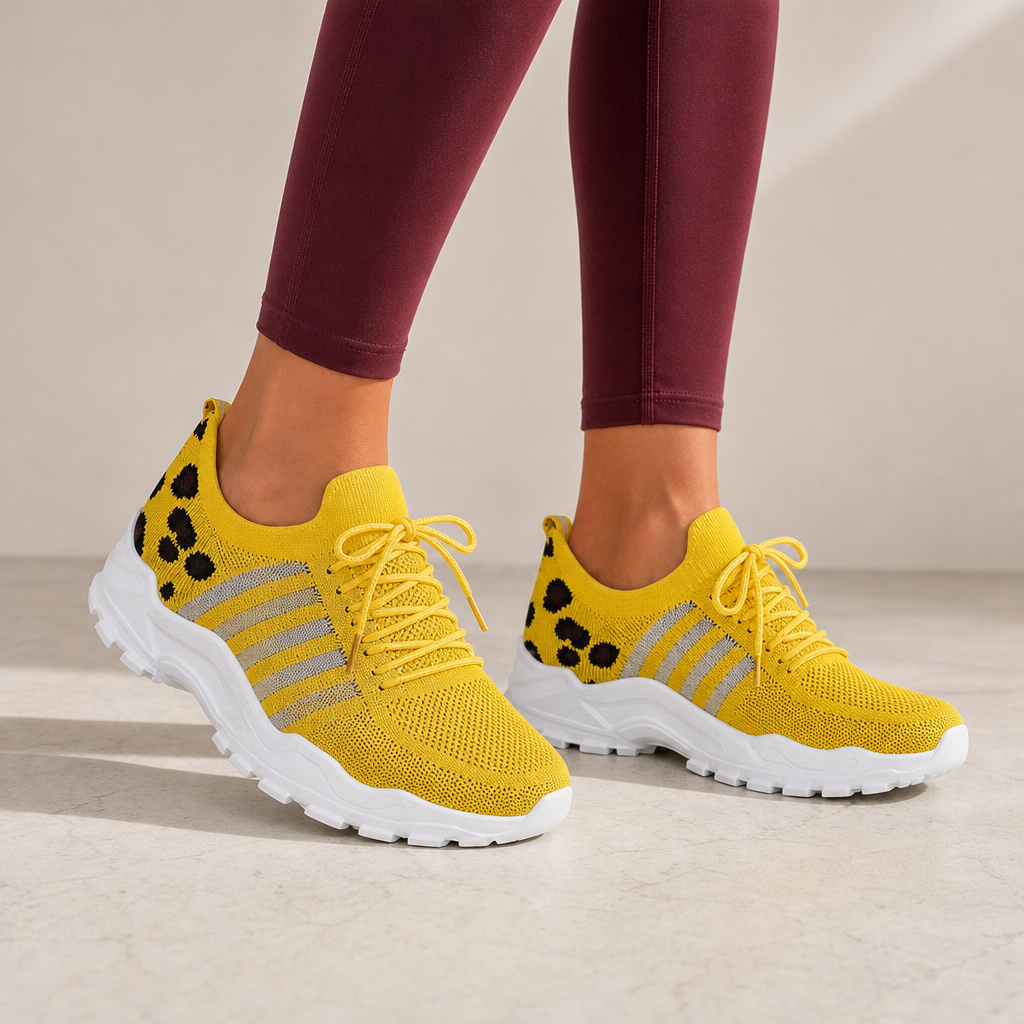 Portofino Orthopedic Mesh Sneakers in Yellow