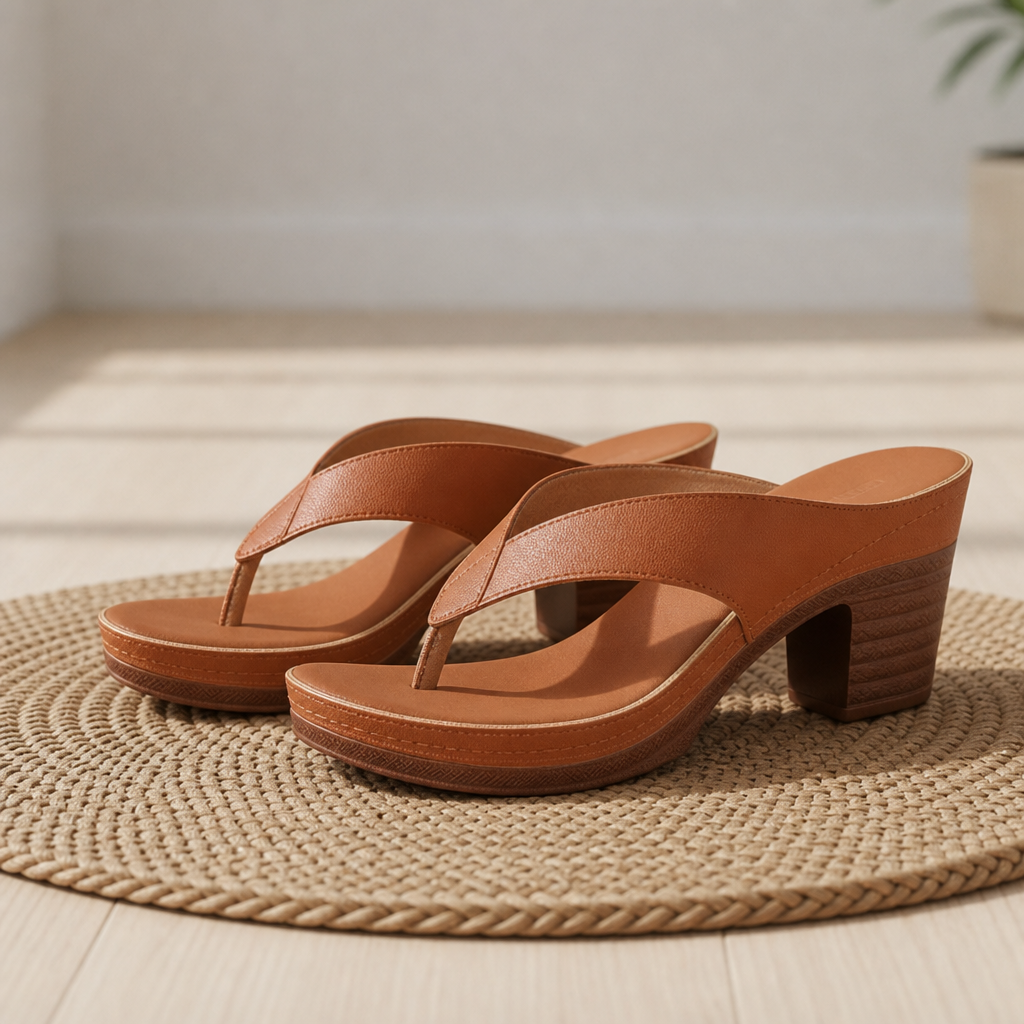 Tarifa Orthopedic Wedge Sandals in Brown