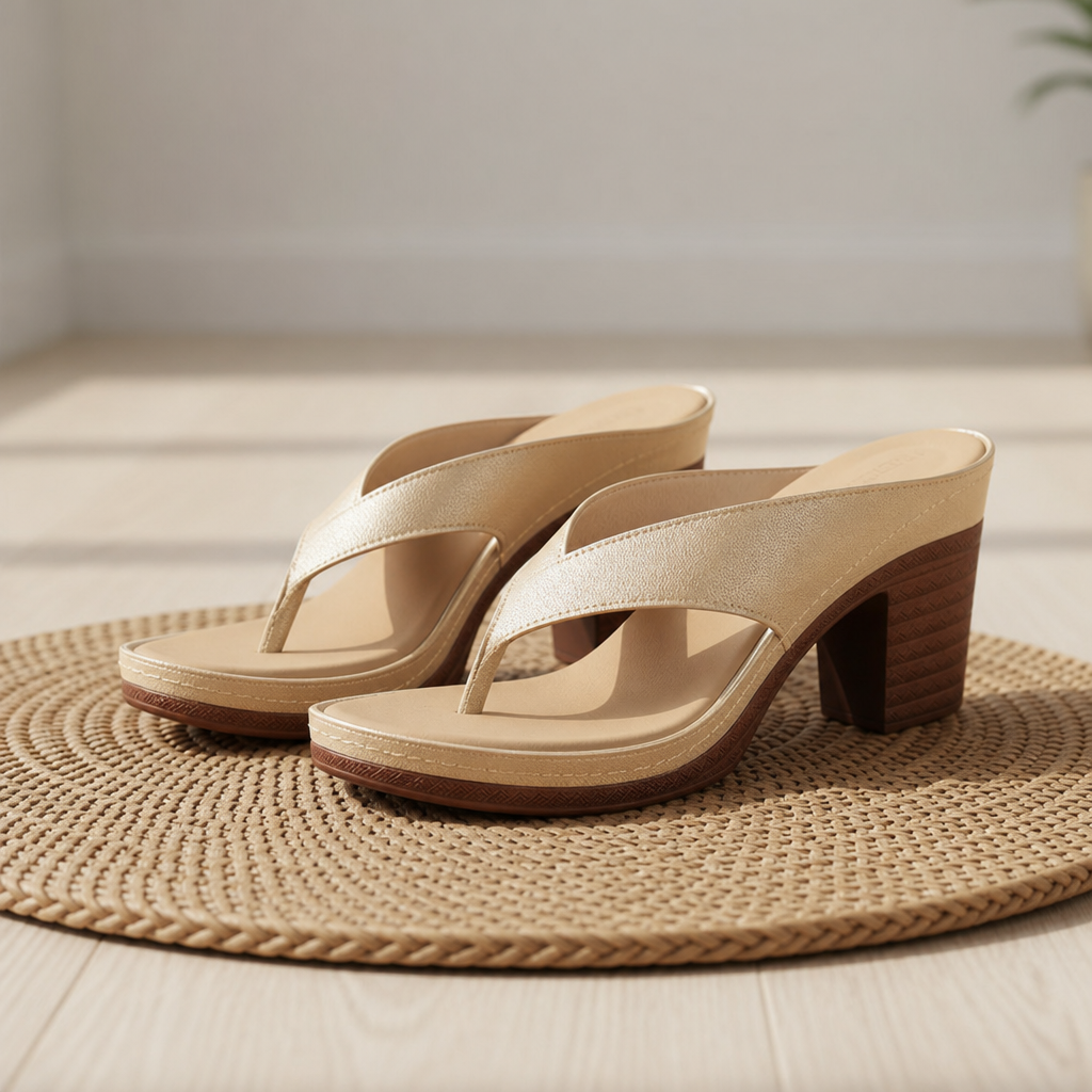 Tarifa Orthopedic Wedge Sandals in Gold
